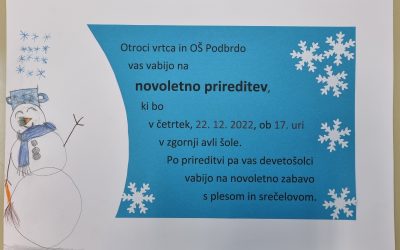 VABILO NA NOVOLETNO PRIREDITEV